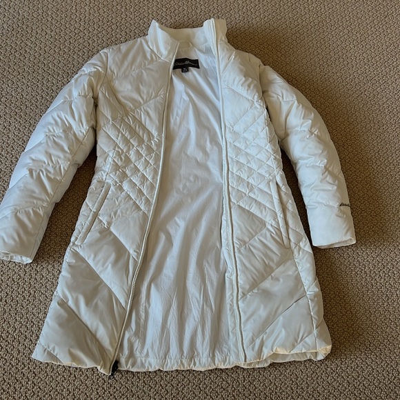 Eddie Bauer | White Down Parka Small - Picture 7 of 9